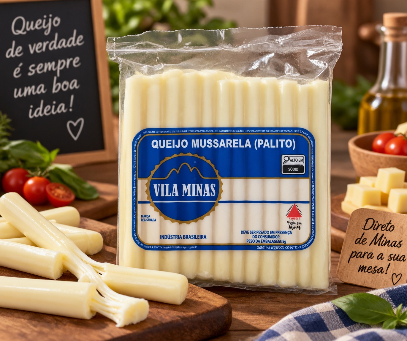 Palito de Mussarela Puro Vila Minas