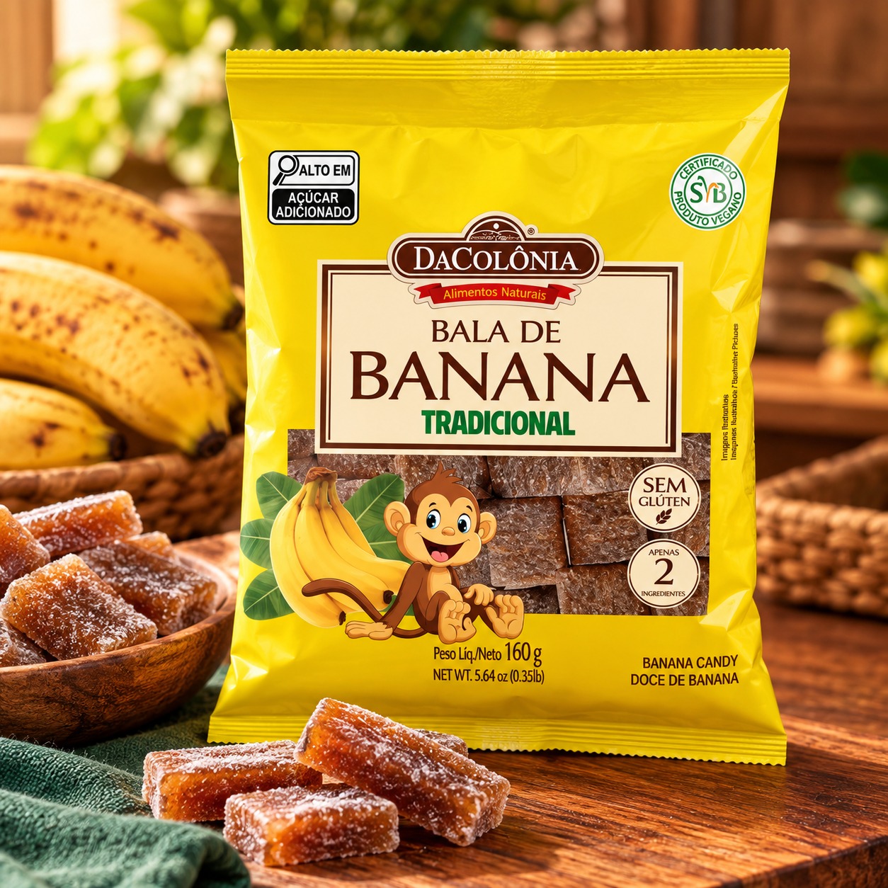 Bala de Banana Tradicional