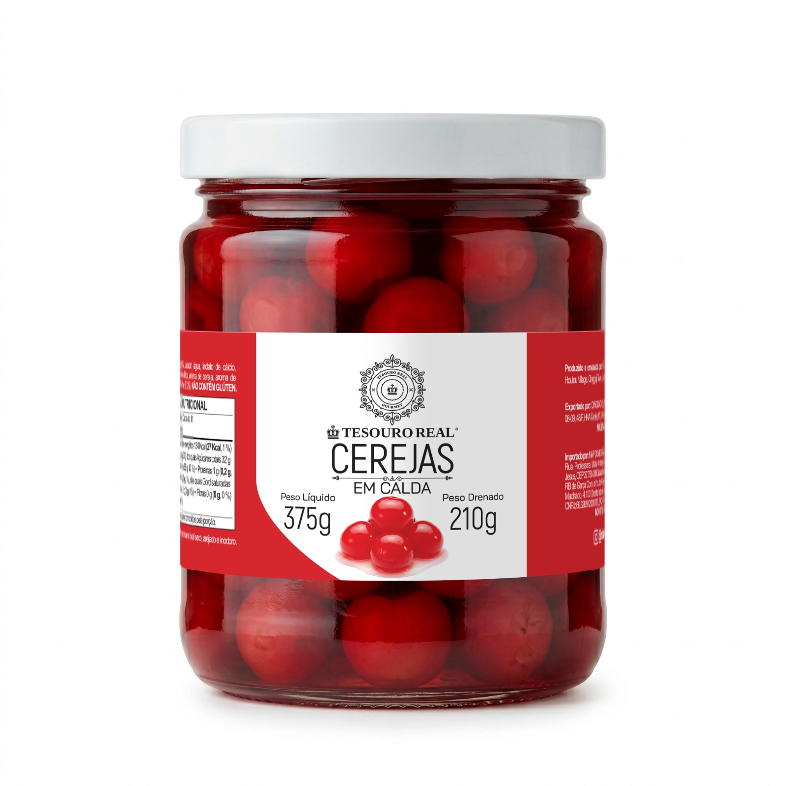 Cereja em Calda Tesouro Real 375gr