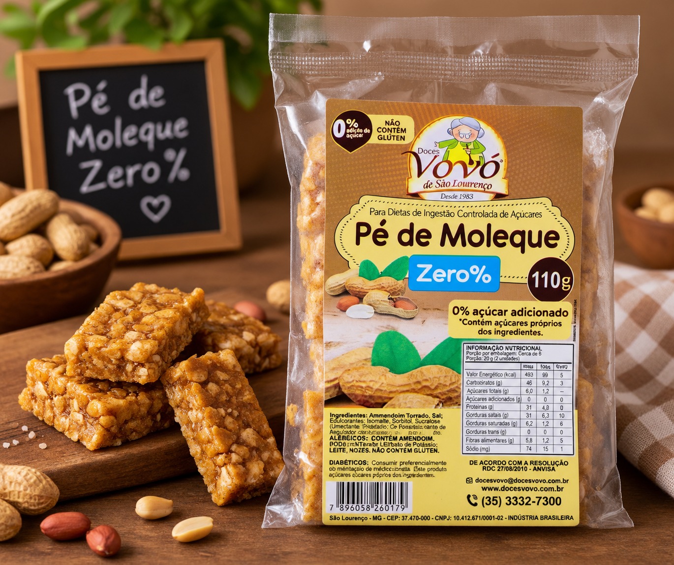 Pé de Moleque Zero Açúcar