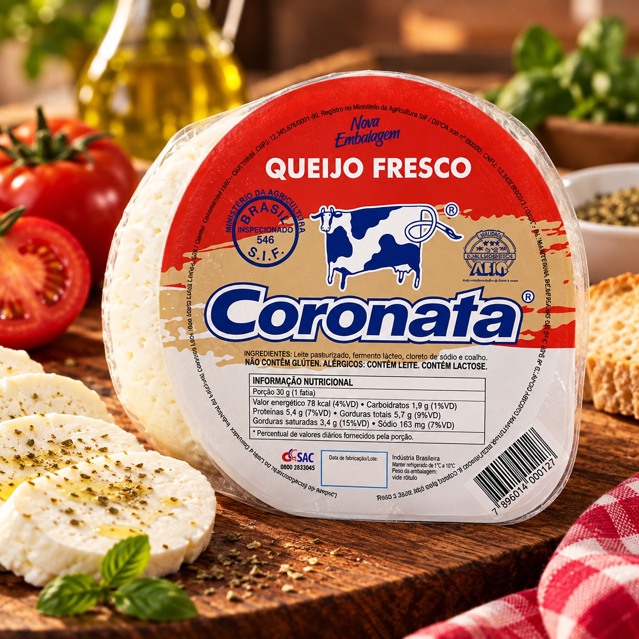 Queijo Minas Frescal Coronata 500gr
